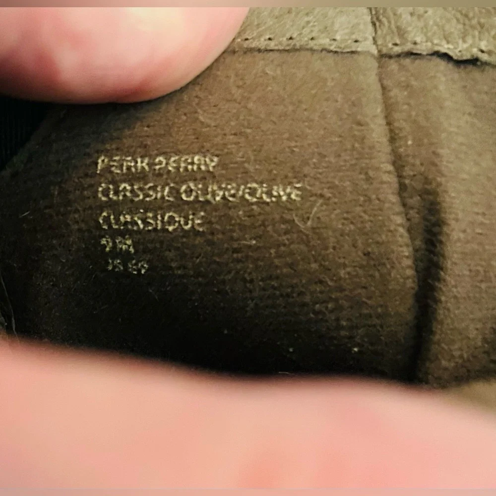 NIB Earth Origins Olive Green “Peak Perry” Perforated Suede Ankle Booties, 9M - Picture 13 of 16